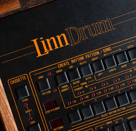 alt="LinnDrum x Neve drum pack interface showing macro controls and sound shaping parameters"